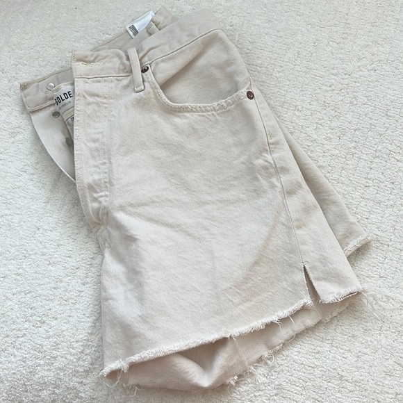 Agolde Pants - Agolde dee white jean shorts